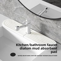 Tapis de protection anti-éclaboussures pour robinet de cuisine en diatomite, moderne, personnalisable, séchage rapide - Plateau absorbant en pierre et protection de comptoir