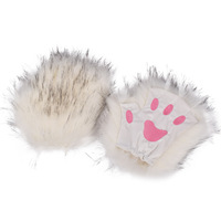 Ensemble de costume cosplay Flufhy Anime Animal : fausse queue de renard, pates de chat, gants, couvre-chef, masque facial, accessoires pour fête d'Halloween