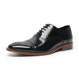 Zapatos Oxford de Cuero Genuino para Hombre, Formales de Negocios, Punta Cerrada, con Cordones, Estilo Británico, Transpirables y Antideslizantes, de Alta Calidad - Product Image 1