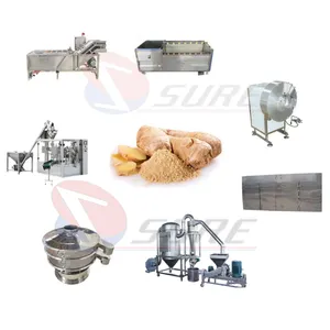 Ginger Powder Production Line Ginger Powder Process Machine Dry Ginger Garlic Powder Grinding Machine