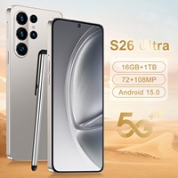 Teléfonos Inteligentes Desbloqueados al por Mayor, S26 Ultra con Lápiz Óptico, Pantalla de 7.3 Pulgadas, Doble SIM, Deca Core, 16GB+1TB, 5G