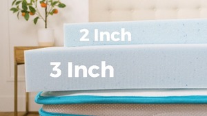 Surmatelas en mousse à mémoire de forme rafraîchissant et soulageant la pression, sensation moelleuse, avec gel rafraîchissant - Product Image 6