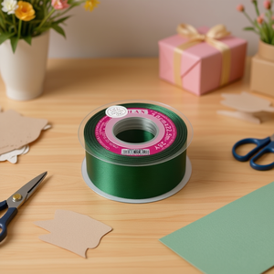 Nastro in Raso ILAN 3,8cm 25Y Verde Scuro D-47 - Product Image 3