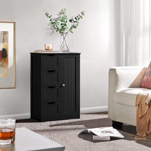 Armoire <span class=keywords><strong>de</strong></span> rangement moderne <span class=keywords><strong>scandinave</strong></span> personnalisée en MDF pour <span class=keywords><strong>salle</strong></span> <span class=keywords><strong>de</strong></span> <span class=keywords><strong>bain</strong></span> et salon avec 4 tiroirs - Product Image 3