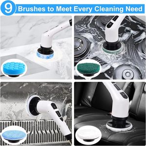 Cordless Electric for 7 Replaceable <b>Shower</b> Cleaning <b>Brush</b> for Baby-Friendly Tub and Tile Plastic Material - Product Image 6