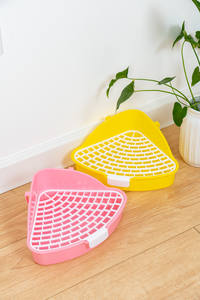 Yüksek kalite kolay temiz plastik evcil tuvalet lazımlık eğitmen kobay gibi küçük hayvanlar için köşe tava - Product Image 4