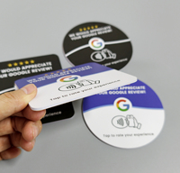 Carte NFC PVC personnalisée pour avis Google, affichage carré, carte cadeau pour les commentaires des clients, pour petites entreprises avec puce NFC215