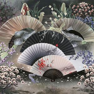 Abanico Plegable de Seda de Estilo Vintage, Arte Chino Japonés, con Bambú Pintado, para Decoración del Hogar, Adornos de Danza, Regalos - Product Image 3