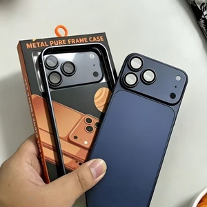 เคสโลโก้ OEM ทำจากอะลูมิเนียมอัลลอยด์แท้ พร้อมฟิล์มโลหะ สำหรับ iPhone 17 16 15 14 12 pro max แปลงเป็น 18 pro max - Product Image 2