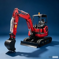 Mini-chargeuse sur chenilles d'occasion Rongyixin, benne de 500 kg, dimensions 1050x730x730 mm, pompe hydraulique Eaton, moteur de marque réputée, usage domestique, garantie 2 ans