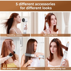 Multi-functional 5 in 1 <strong>Hair</strong> <strong>Dryer</strong> Professional <strong>Hair</strong> Styler Rotating Hot Air Brush <strong>Comb</strong> One Step Volumizer and Styler Set - Product Image 4