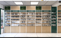 Conception et aménagement intérieur de pharmacie tout-en-un |   Étagères de présentation pour compléments alimentaires et solutions de rayonnage pour pharmacies