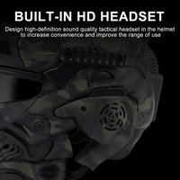 Casque intégral HL-98-NC pour activités de plein air avec écouteurs HD et micro-ventilateur, masque de fête pour accessoires de chasse