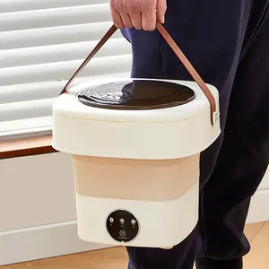 Elektrikli ultrasonik küçük bebek ayakkabıları bez otomatik katlanır taşınabilir Mini çamaşır makinesi