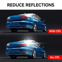 Protection efficace des filtres, lentille polarisante circulaire CPL pour caméra de tableau de bord miroir