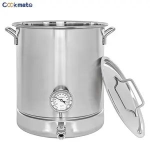 8 10 16 Gallon Beer Brewing Tank Equipment Sandwich Bottom Soup Pot Aço Inoxidável 201 ou 304 para o Uso do Restaurante