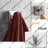 Ensemble d'accessoires de salle de bain en acier inoxydable nickel brossé à fixer au mur, 4 pièces, porte-serviettes