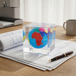 Transparent <b>Resin</b> Earth Globe Paperweight Custom Logo Office Desk Decoration Souvenir Gift <b>Resin</b> <b>Craft</b> Supplier - Product Image 2