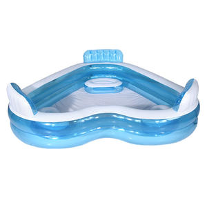 Piscina inflable de PVC para niños, ligera y portátil, con tobogán, rociador de agua, juguetes acuáticos para exteriores - Product Image 3