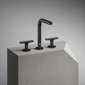 Fantini contemporanea 3 fori lavabo miscelatore doppio manico rubinetto acqua calda e fredda spazzolato zinco per sala applicazione - Product Image 2