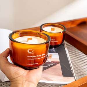 AIKUN Slow Burn Eco Friendly Non Toxic Soy Wax Fragrance <b>Candle</b> for Spa Hotel Relaxing Mood Therapy Aromatherapy <b>Candle</b> - Product Image 3