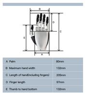 Main de robot humanoïde Bluetooth, main bionique avec 6 degrés de liberté, manipulation délicate