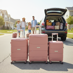 Set di <span class=keywords><strong>Valigie</strong></span> Classiche Moderne in PP con Ruote Universali da 28, 24, 20 Pollici, Chiusura a Zip e Serratura per Viaggi - Product Image 1