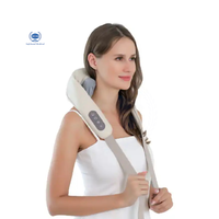 Masseur de cou électrique sans fil portable OEM PE-18, châle intelligent d'acupression en cuir PU, batterie 2000 mAh, télécommande sans fil