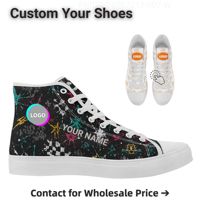 Chaussures décontractées en toile pour hommes, design personnalisé, coloris variés, avec enveloppement de la cheville et baskets de sport montantes, directement de l'usine chinoise