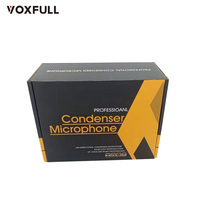 Microphone à condensateur filaire professionnel Voxfull VF-U710V - Construction métallique, réduction du bruit pour le streaming en direct, les jeux sur PC, utilisation sur ordinateur de bureau