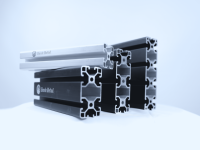 Profilé d'extrusion en aluminium série 4040 4080 6000, cadre à rainure en T 40x40, extrusion personnalisée noire industrielle, pliage et découpe sans frais