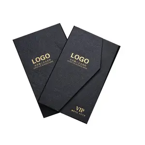 高級カスタムロゴ名刺三つ折りギフトカードスリーブショッピングVIPカード包装箱