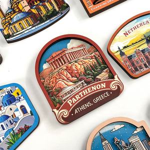 2025 <span class=keywords><strong>mer</strong></span> plage 3D aimant de réfrigérateur Souvenirs touristiques aimant de réfrigérateur en bois pour réfrigérateur Logo personnalisé MDF - Product Image 6