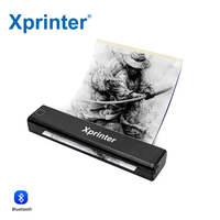 Printer Tato Genggam Xprinter P84 Printer Mini Thermal 1500mAh Printer Stencil Tato Dengan 10 Lembar Kertas Transfer Tato