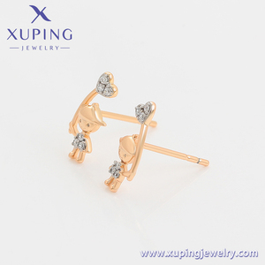 A00904544 XUPING Jewelry Nueva moda personalidad niño pequeño diseño multicolor lindo simple y elegante pendientes de tuerca para mujer - Product Image 5