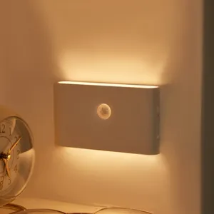 Ночной свет беспроводной светодиодный инфракрасный датчик ночного света Тип C зарядка магнитное Зондирование для спальни