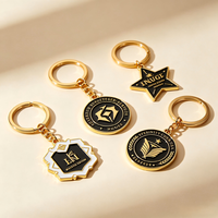Porte-clés en métal personnalisés avec logo, nom et texte émaillé – Cadeaux promotionnels d'entreprise en gros