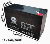 Batterie au plomb 12V7AH 12V9AH, accumulateur d'énergie solaire pour opérateur de portail automatique