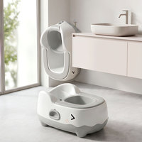 Siège de toilette 2-en-1 pour bébé, siège d'apprentissage de la propreté multifonctionnel, support de bain antidérapant et sûr pour l'hygiène de bébé