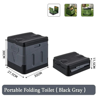 Toilette de camping pliable, étanche, en plastique, mobile, à séparation sèche, stable, pour voiture, caravane, adulte, usage extérieur