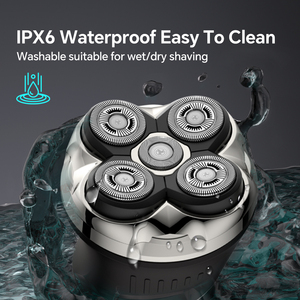 เครื่องโกนหนวด IPX6 สำหรับโกนศีรษะ กำลังสูง หัวโกน 5 หัว ใช้ได้ทั้งในบ้านและนอกบ้าน - Product Image 5