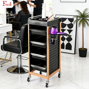 Carrello Dorato per Salone Estetico W-X041, Carrello a 5 Ripiani con Doppio Cassetto e Logo Personalizzato, Supporto Dropshipping per Parrucchieri - Product Image 2