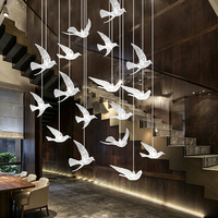 DUOMEIJU Großhandel Kristall Großer Vogel-Kronleuchter, höhenverstellbar, für Hochzeiten, Bühnendekoration, Hotels, Einkaufszentren