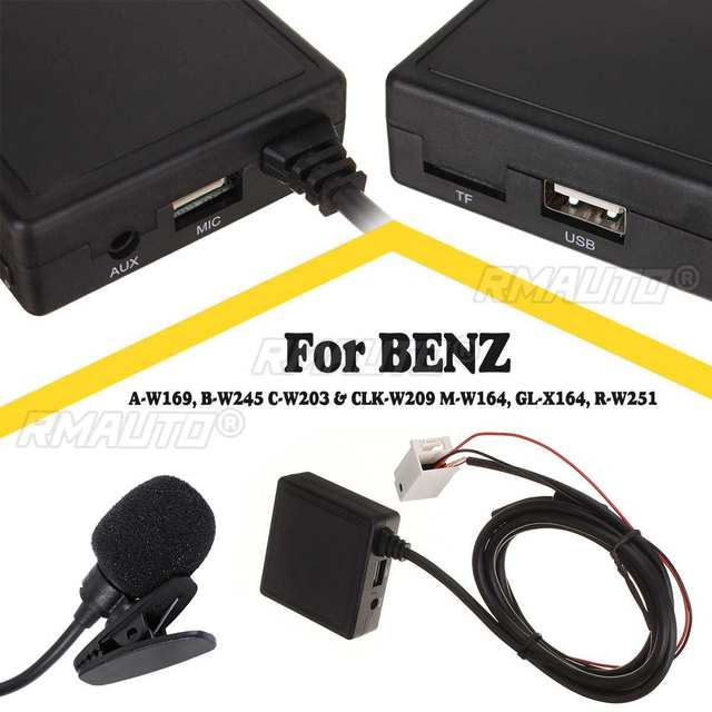 Wireless HIFI Audio Car bluetooth 5.0 Module AUX Microphone Cable Adapter Radio Stereo for Mercedes for Benz W169 W245 W203 W209
