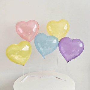Globos de Corazón Transparentes de Color Caramelo de 18 Pulgadas de Cymylar, Rojo, Azul, Morado, Verde, Amarillo, para Fiestas de Cumpleaños, Fiestas de Confesión - Product Image 1
