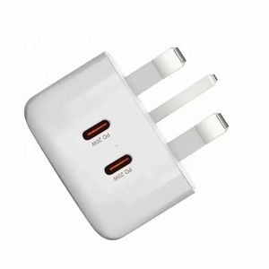 Factory UK PD 40W Dual USB-<b>C</b> 3 Pin Wall <b>Plug</b> QC3.0 USB <b>Type</b> <b>C</b> Charger Socket USB <b>C</b> Power <b>Adapter</b> for Phone 15 16 for For Samsung - Product Image 2