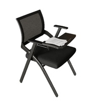 Chaise de formation pliante de qualité supérieure, neuve, durable, avec tableau d'écriture intégré, pour bureau et bâtiment commercial