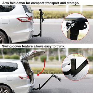 Dongsui-remolque trasero <span class=keywords><strong>de</strong></span> acero para coche y bicicleta, accesorio Universal montado en el maletero <span class=keywords><strong>de</strong></span> la bicicleta, para vehículo Suv, 3 y 4 - Product Image 4