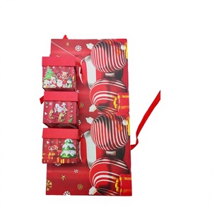 Scatola Quadrata in Plastica per Natale 10x10x10cm Rossa Confezione Regalo per Decorazioni Natalizie - Product Image 3