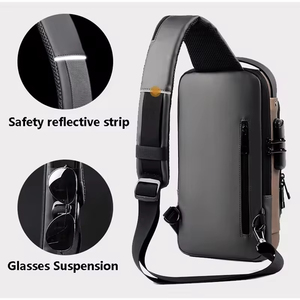 Custom Logo Waterproof Chest <b>Bags</b> Anti Theft Designer USB Crossbody <b>Sling</b> <b>Bags</b> for Men Fashion Chest Pack Single Shoulder <b>Bag</b> - Product Image 6